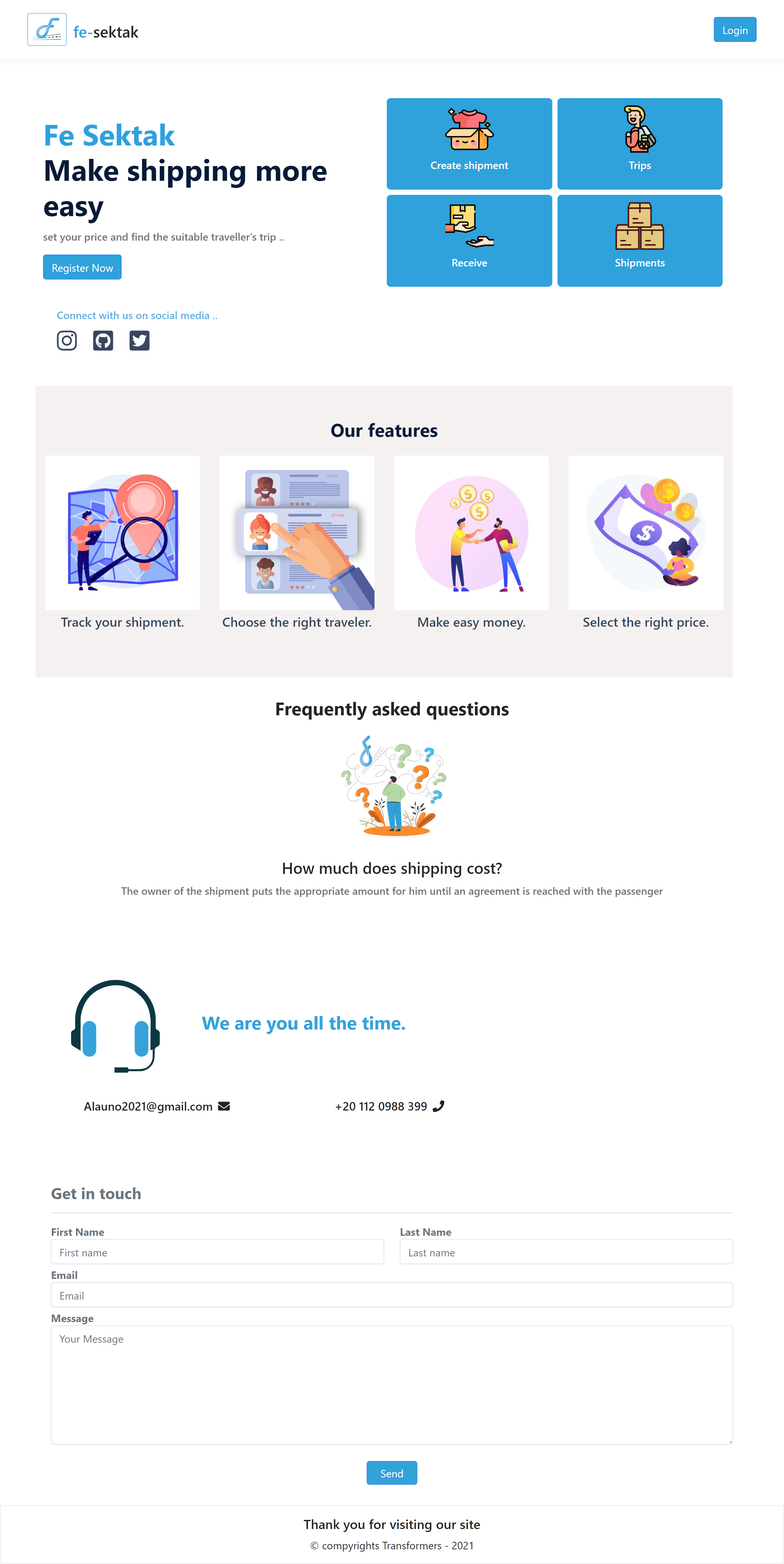 StartUp Landing Page